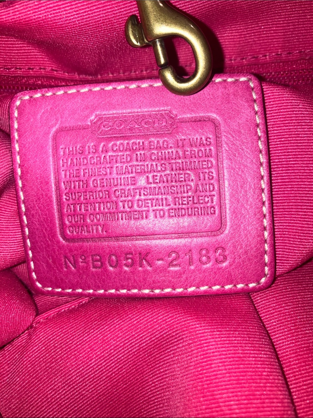 Coach Tie Dye 2005 distressed Pink metallic Signature C Y2K hobo bag - Picture 15 of 16
